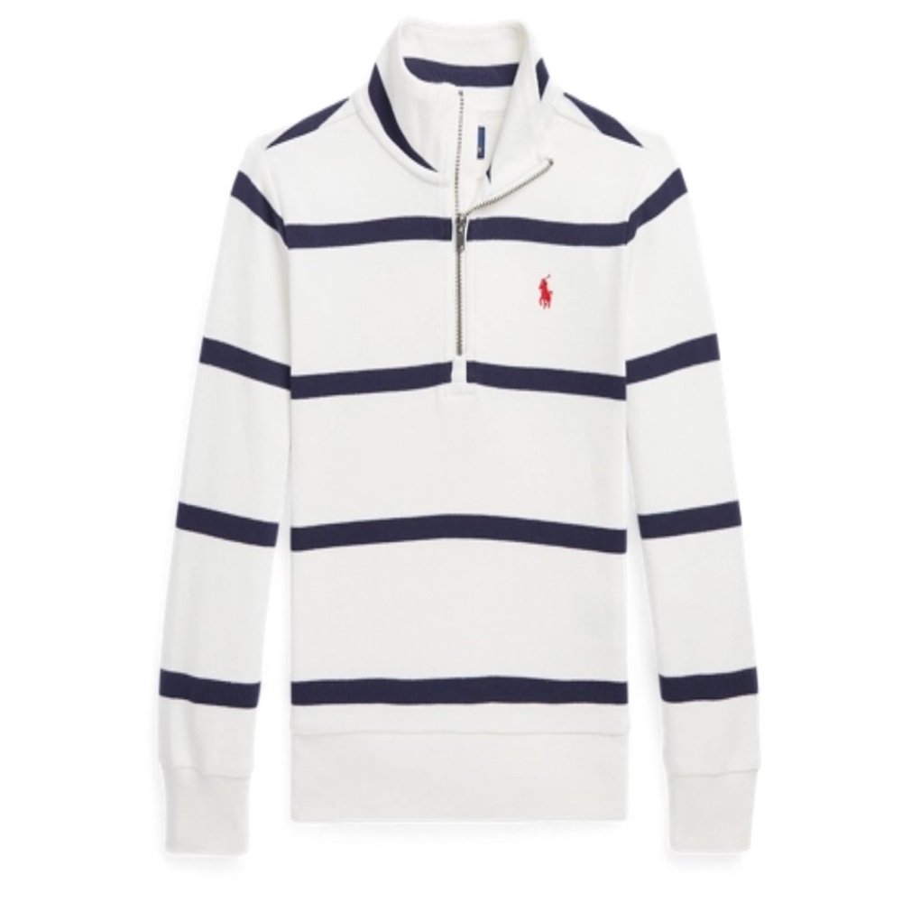 Boys Cotton Interlock Quarter-Zip Pullover